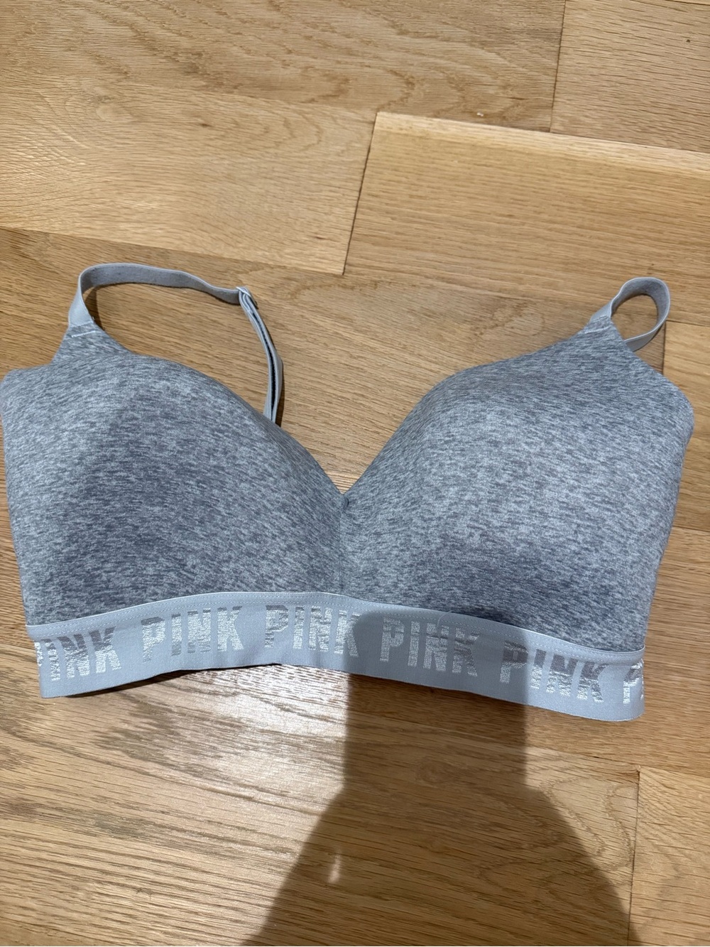 PINK Victoria's Secret Grey Wireless Bra 36DD